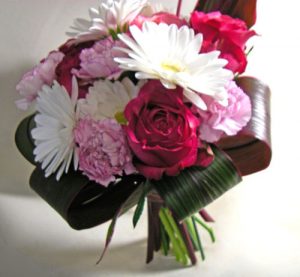 バラとガーベラの花束～シフォン
