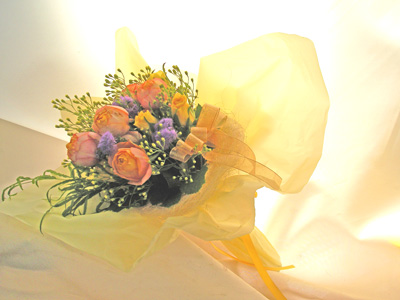 オレンジのバラの花束～Orenge-cute